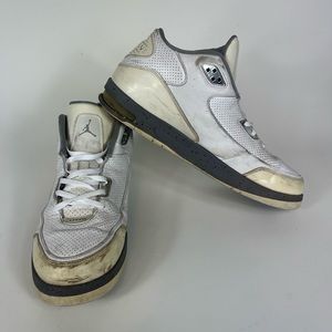 Jordan After Game 428825-102 White/ Metallic Silver CMNT GRY Mens Size 15